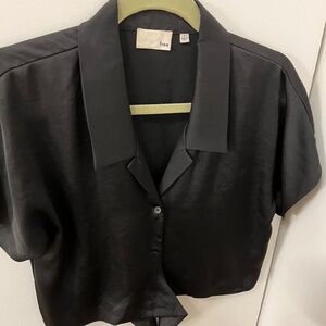 Wilfred Silk-like Crop Top with Tie